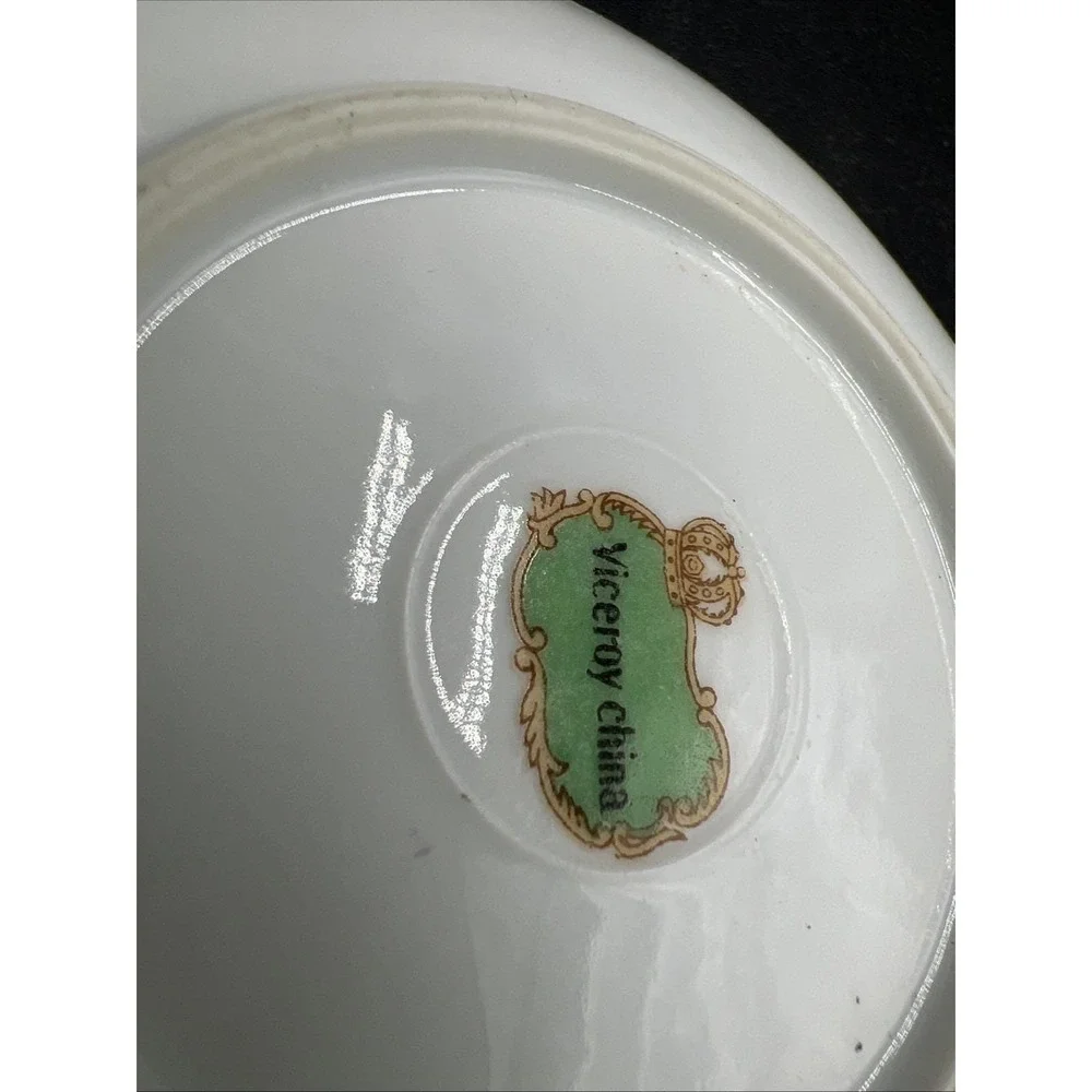 Vintage Nasco Painted Leaf Trinket Dish- Made in Japan 4 1/2